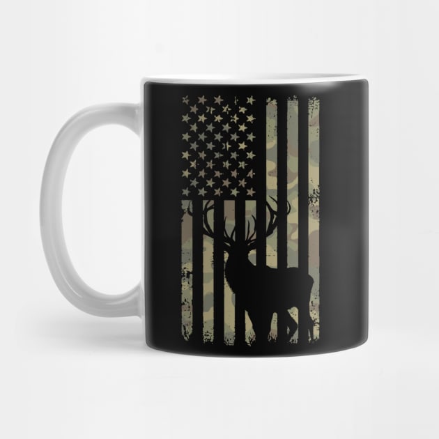 Camo Deer Hunter Flag by Etopix